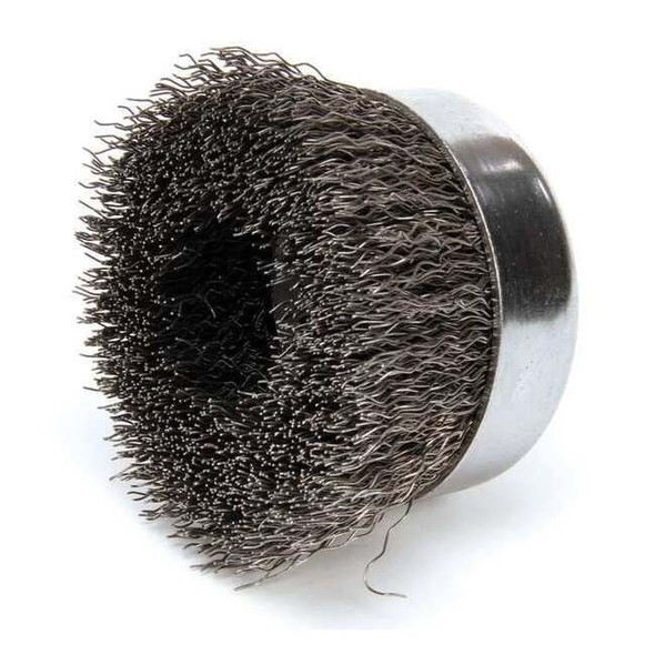 Weiler Crimped Wire Cup Wire Brush, Arbor, 4" 14036