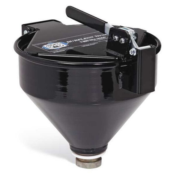 Pig Drum Funnel,Steel,13 in. H,Black DRM1125-BK-NPT