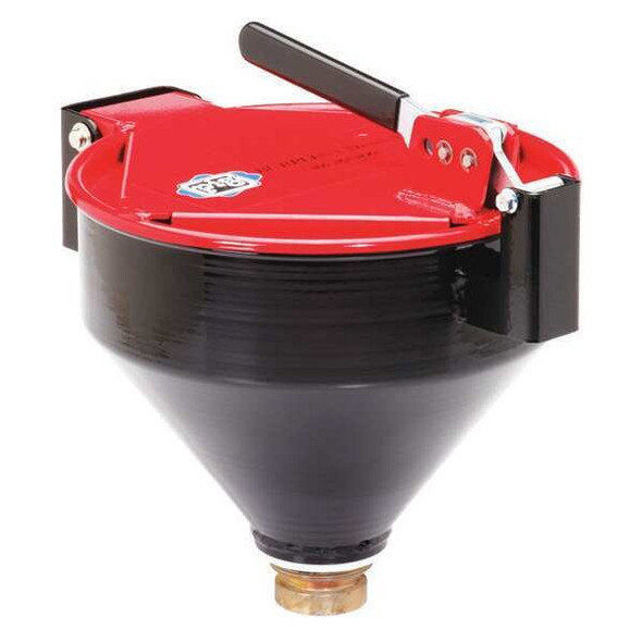 Pig Drum Funnel, 13 in H, Red, Steel DRM1125-RD-NPT