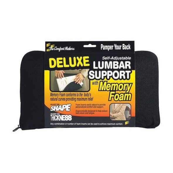 The Comfortmakers Backrest,Memory Foam,Black 92061