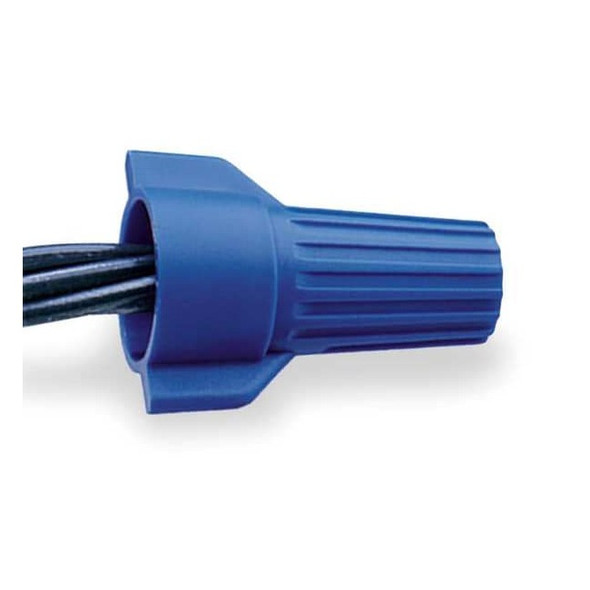 Twist-On Wire Connector, 6 AWG Max, Blue, Polypropylene Insulation, 600 V, 50 PK
