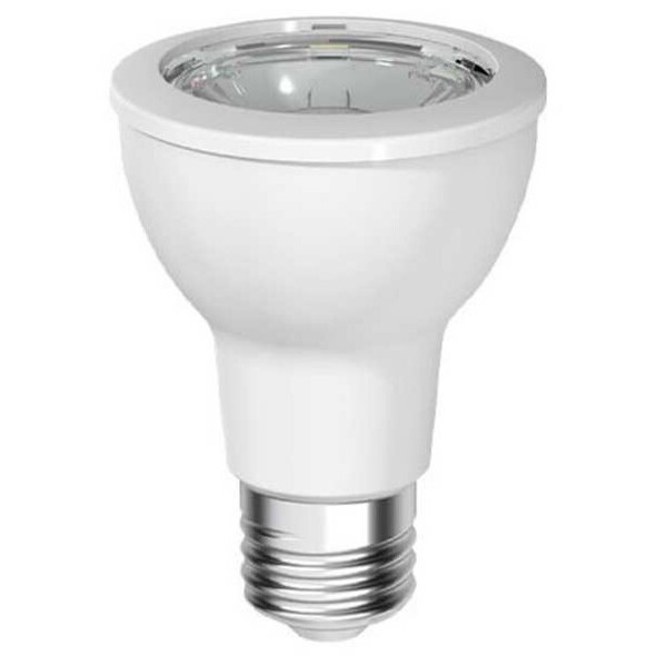 7 W, Compact LED Bulb, White, PAR20, 2700K Temp. Clear Finish, Dimmable