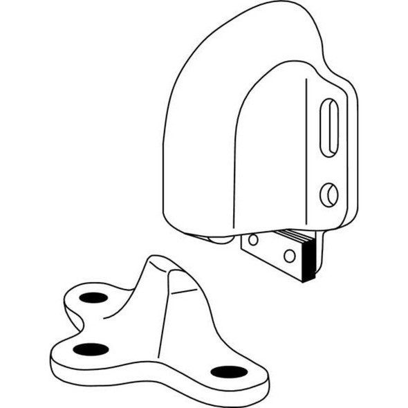 Rockwood Door Stop,Floor-Mount,Satin Chrome 491.26D