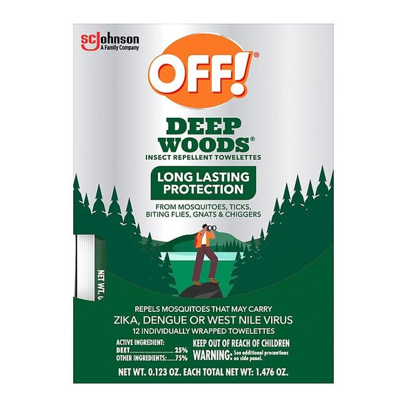 Off Insect Repel Wipes,144 ct,Packet,PK144 611072