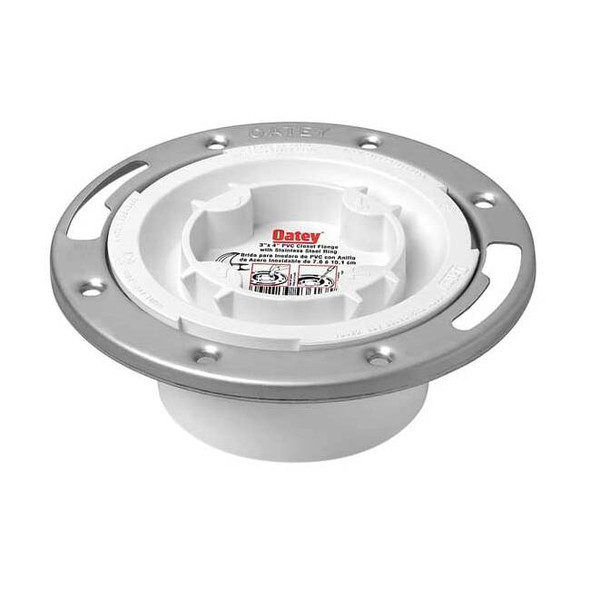Oatey Toilet Flange, Floor, With Stainless Steel Ring 43553
