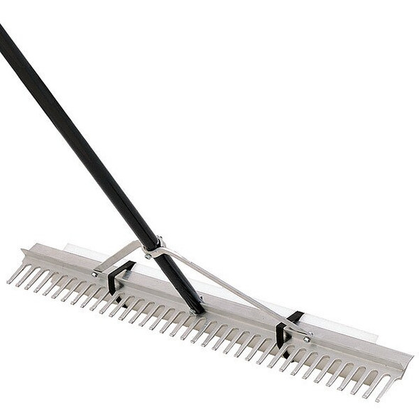 36 in Aluminum Lake Rake, 36 Tines, 132 in L Aluminum Handle