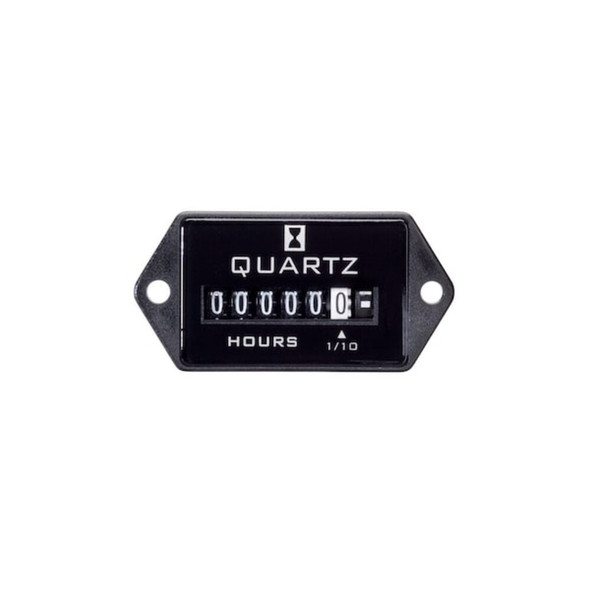 Trumeter Hour Meter, DC Quartz, 2-Hole, Rectangular 732-0004
