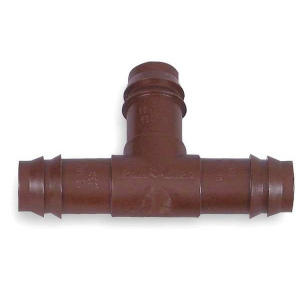 Rain Bird Tee,1/2 In. Tubing,Brown,Plastic,PK4 BT50/4PKS