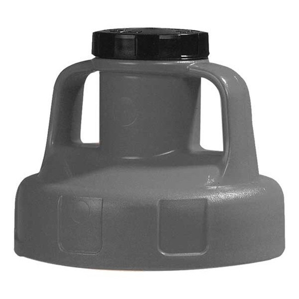 Oil Safe Utility Lid,w/2 In Outlet,HDPE,Gray 100204