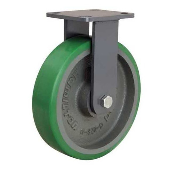 Hamilton Plte Caster,Rgd,Poly,8 in.,1550 lb. R-WH-8DB