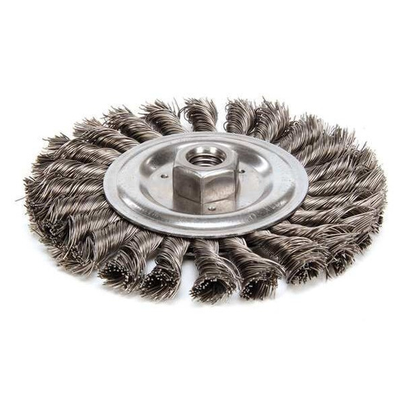 Weiler Twist Wire Wheel Wire Brush, Threaded Arbor 94010