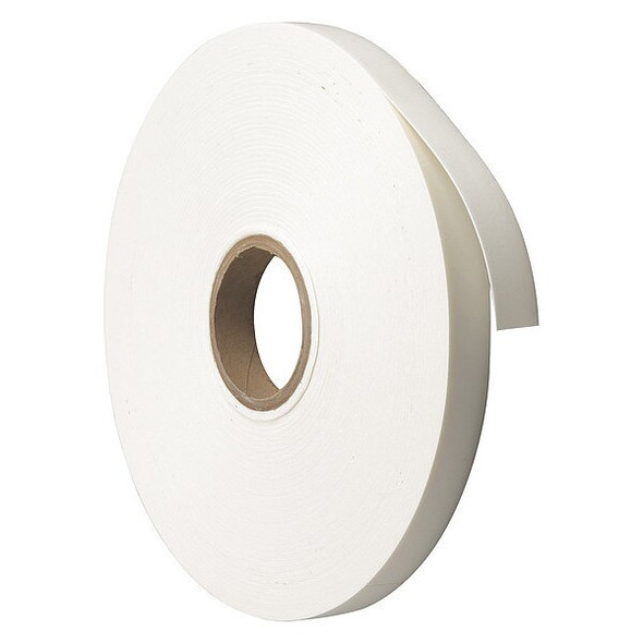 Brady Foam Tape, White, 36 yd L, 1 in W 19811