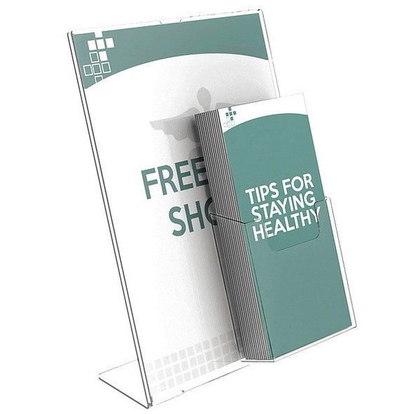 Deflecto Sign and Literature Holder,8-1/2x11 590501GR
