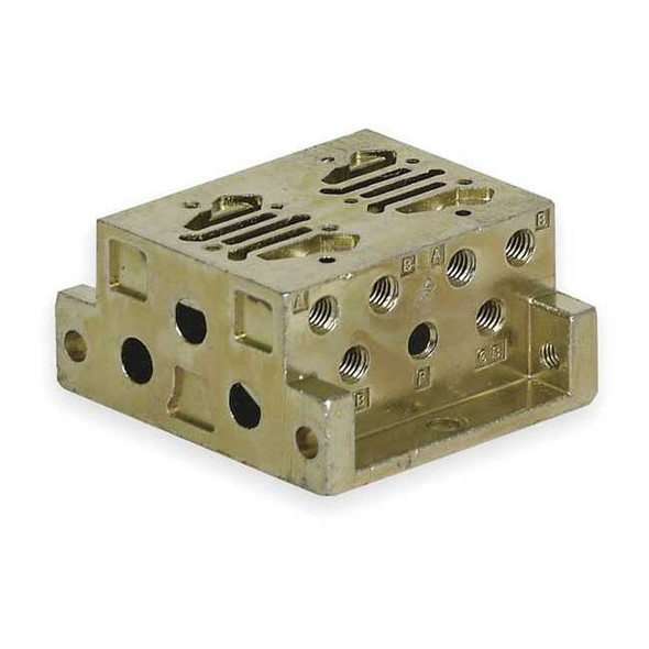 Numatics Manifold Block,2 Stations,10-32 UNF-B 229-524