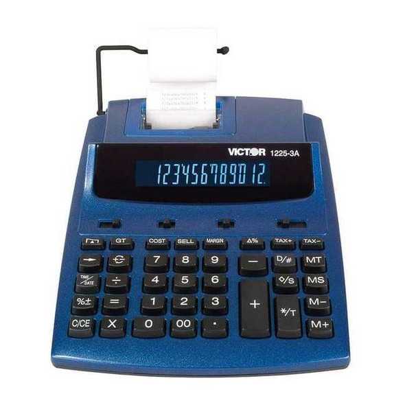 Victor Technology Desktop Calculator,Ink Roller,12 Digits 1225-3A