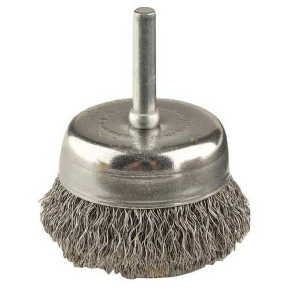 Weiler Crimped Wire Cup Wire Brush, 2", 0.0118" 93044