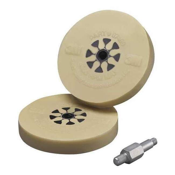 3m StripeOffWheel/Mndrel,4"DiaX5/8 TX3/8-16 07498