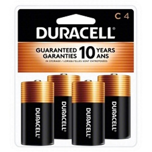 Duracell Coppertop C Alkaline Battery, 1.5V DC, PK4 MN1400R4ZX