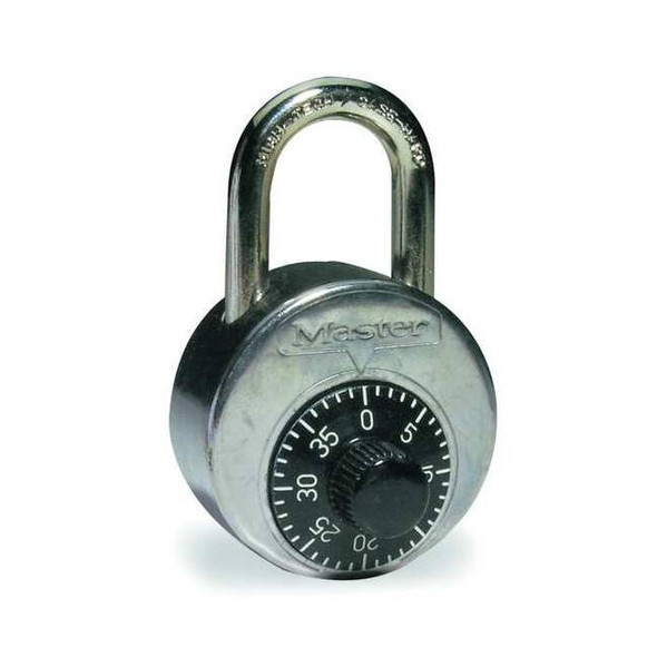 Master Lock Combination Padlock, Center, Black/Silver 2010