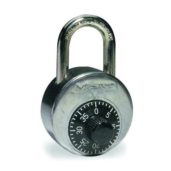 Master Lock Combination Padlock,2 3/16 in,Round,Slvr 2010 Master Lock Combination Padlock,2 3/16 in,Round,Slvr 2010
