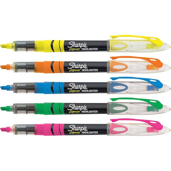 Sharpie Highlighter Set,Liquid,Assorted,PK5 24575PP Sharpie Highlighter Set,Liquid,Assorted,PK5 24575PP