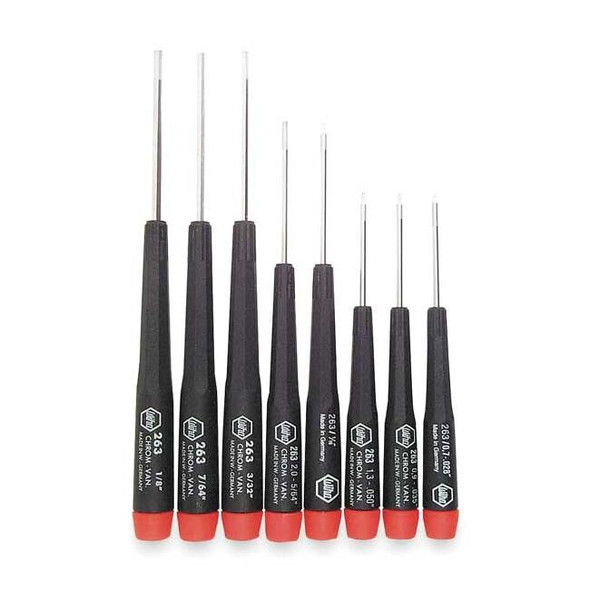 Wiha Precision Screwdriver Set,Hex,SAE,8 pcs. 26391