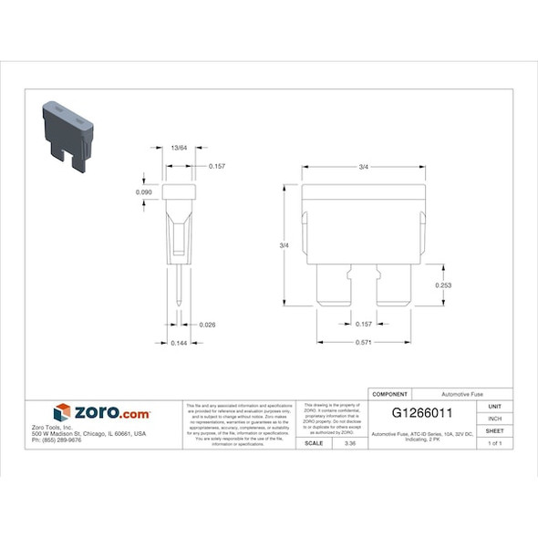 Eaton Bussmann Automotive Fuse, 10A, 2 PK BP/ATC-10ID