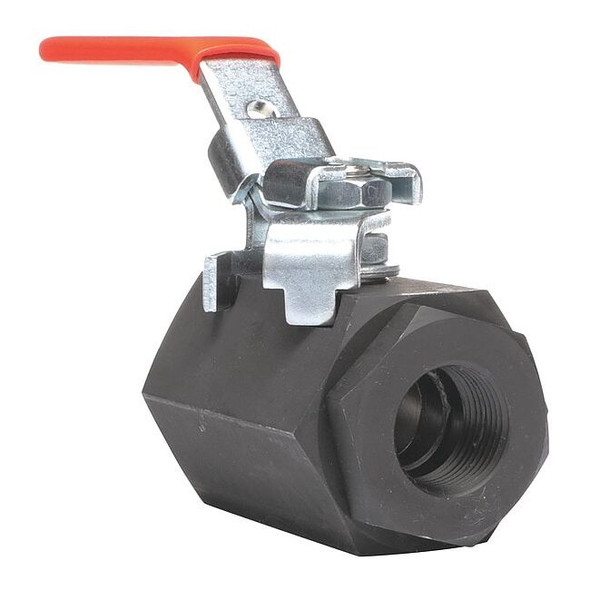 Dynaquip Controls 1" FNPT Carbon Steel Ball Valve Inline VLE2.AK0P 1