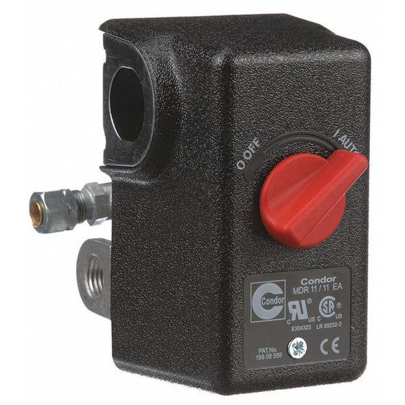 Pressure Switch, Standard, DPST, 4 Ports, 1/4" FNPT, 20 to 105 psi Range