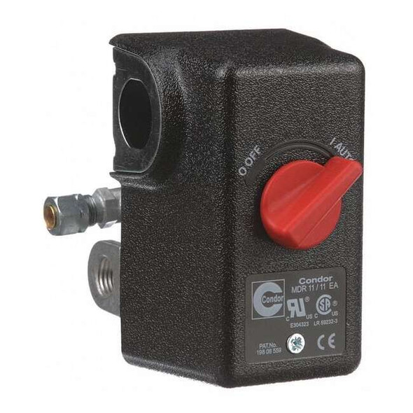 Pressure Switch, Standard, DPST, 4 Ports, 1/4" FNPT, 20 to 105 psi Range