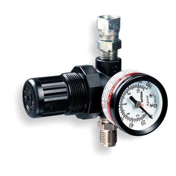 Devilbiss Air Regulator with Gauge,250 psi,150F HARG-510