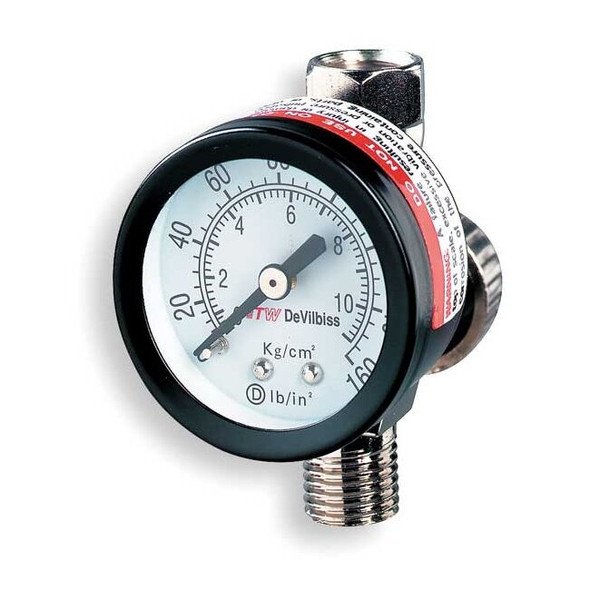 Devilbiss Air Regulator with Gauge,125 psi,180F HAV-501