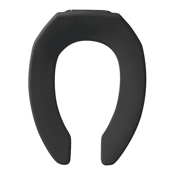 Bemis Toilet Seat Without Cover, Plastic, Elongated, Black 1955CT-047