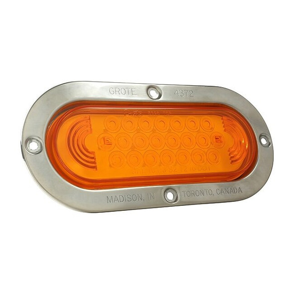Grote Stop/Tail/Turn Lamp,Oval,Yellow,LED 53973