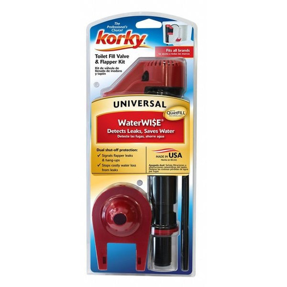Korky Fill Valve Kit,Anti-Siphon,With Flapper 818Z