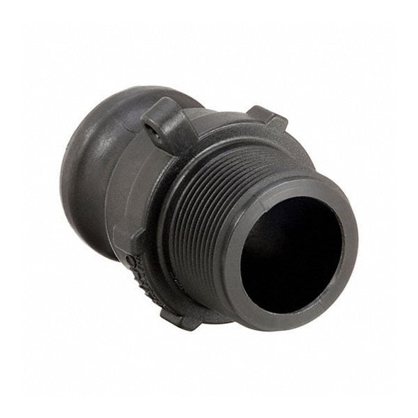 Cam & Groove Fitting, Type F, 2 in Male Adapter x 2 in MNPT, Cam Lever Coupling, Polypropylene