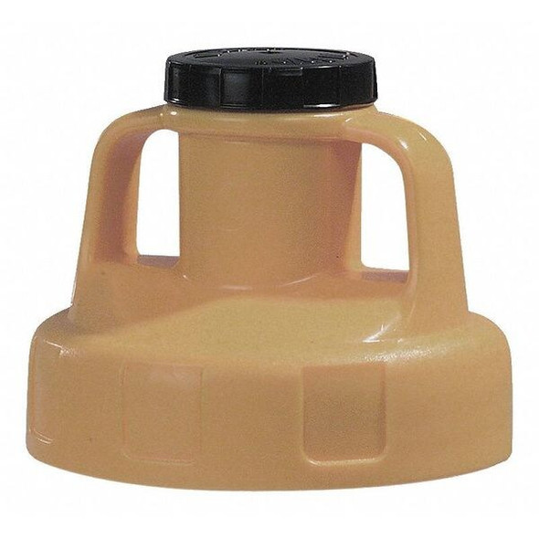 Oil Safe Utility Lid,w/2 In Outlet,HDPE,Beige 100200