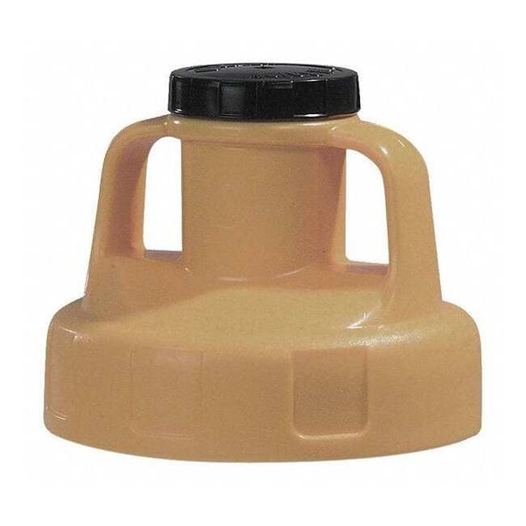Oil Safe Utility Lid,w/2 In Outlet,HDPE,Beige 100200