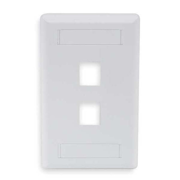 Hubbell IFP12W 2 Socket Faceplate - 2 x Socket(s) - 1-gang - White