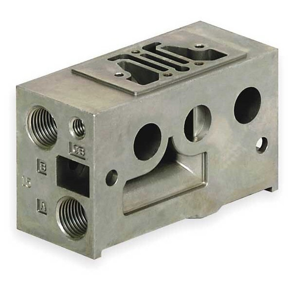 Numatics Manifold Block,1 Station,1/8 NPT 229-718