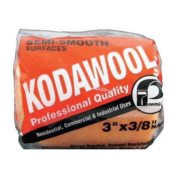 Premier 3" Paint Roller Cover, 3/8" Nap, Polyester/Knitted Wool 3KW2-38