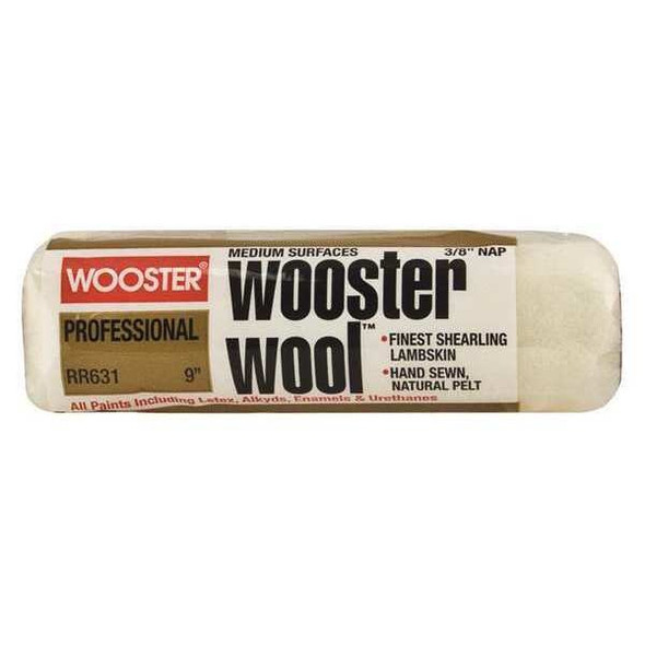 Wooster Paint Roller Cover,9 In,Nap 3/8 In RR631-9 Wooster Paint Roller Cover,9 In,Nap 3/8 In RR631-9