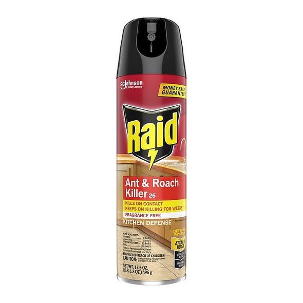 Raid Ant & Roach Killer, DEET Free, 17.5 oz, Aerosol 386210