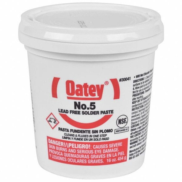Oatey Paste Flux,Solder,Jar,16 oz. 30041