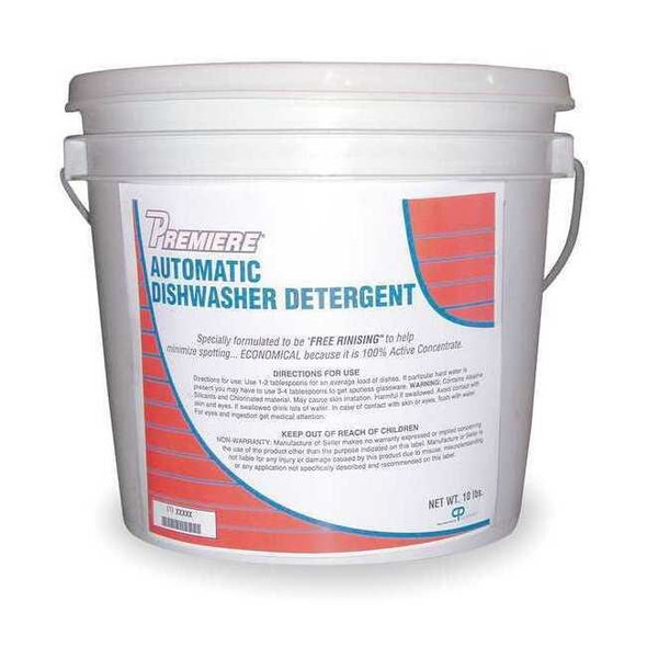 Premiere Dishwasher Detergent,Bucket,10 lb,Powder CRE010PL-GR