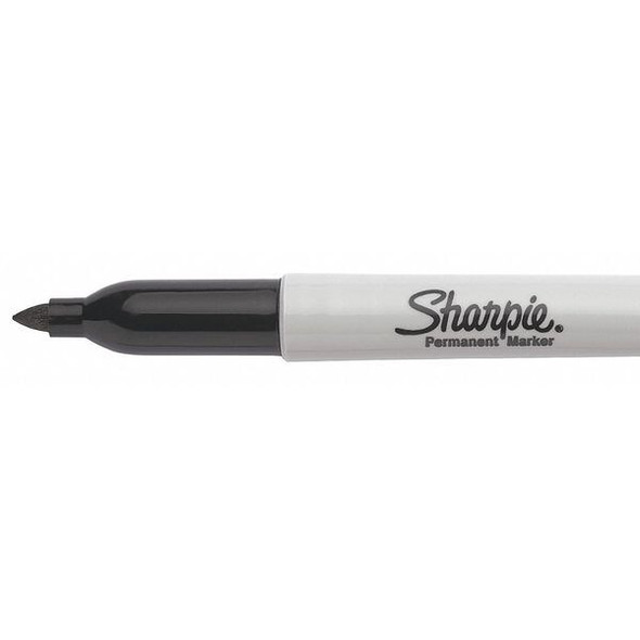Sharpie Permanent Marker,Black,Capped,PK12 1927432 Sharpie Permanent Marker,Black,Capped,PK12 1927432
