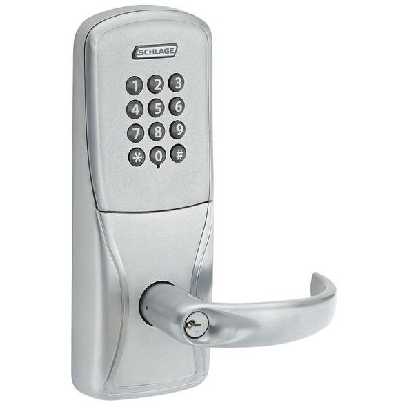 Electronic Lock,Satin Chrome,12 Button
