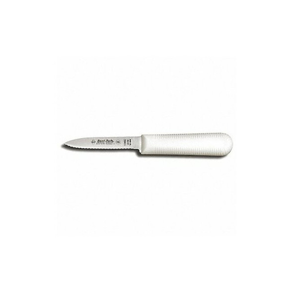 Dexter Russell Paring Knife,3 1/4 In,Scalloped,White 15373