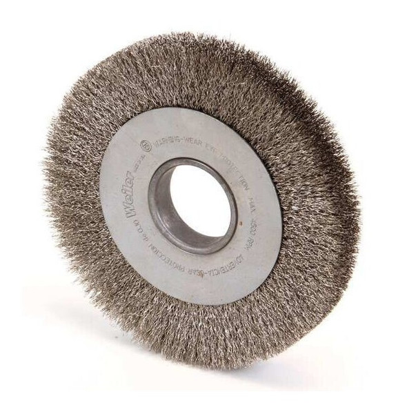 Weiler Wire Wheel Wire Brush, Arbor, 8", 1" W 97428