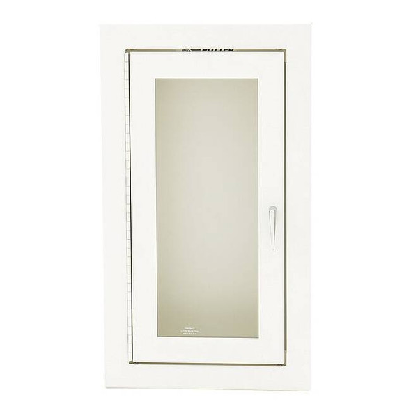 Fire Extinguisher Cabinet, Semi Recessed, 20 3/4 in Height, 5 lb